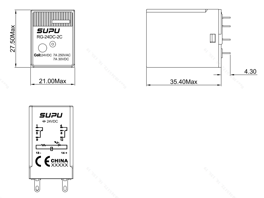 標準型繼電器插頭RG-24DC-2C