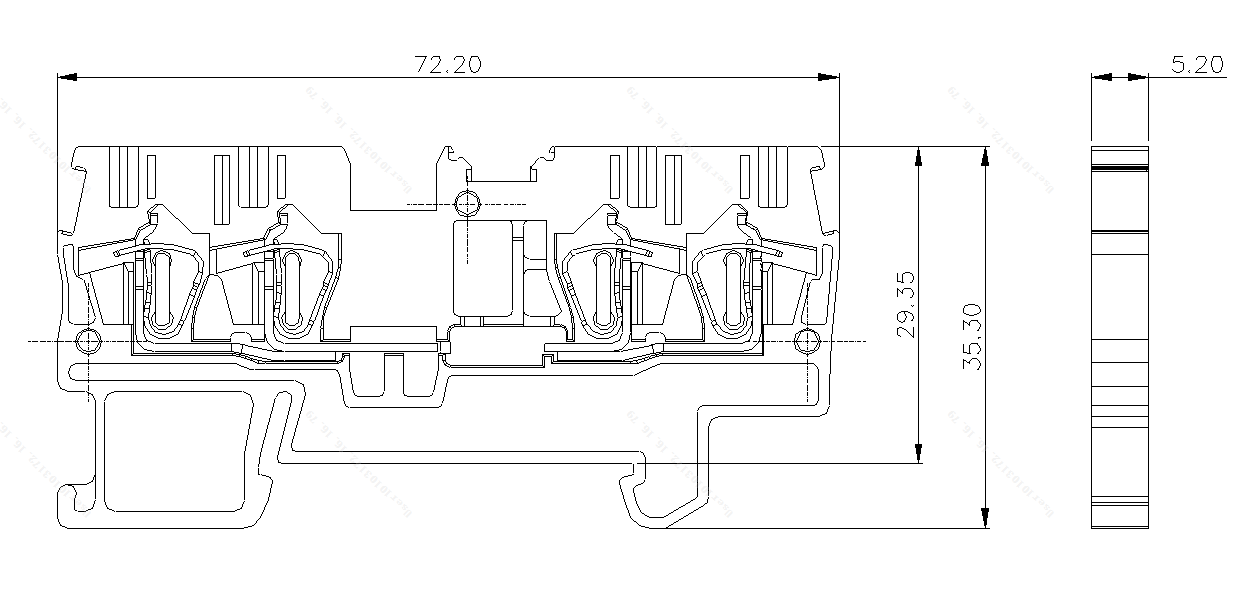 回拉式彈簧接線端子TC2.5-2X2-GY