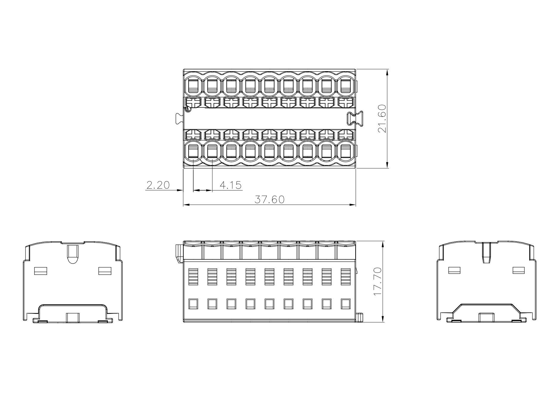 直插式配電塊TPA1.5-18-GY