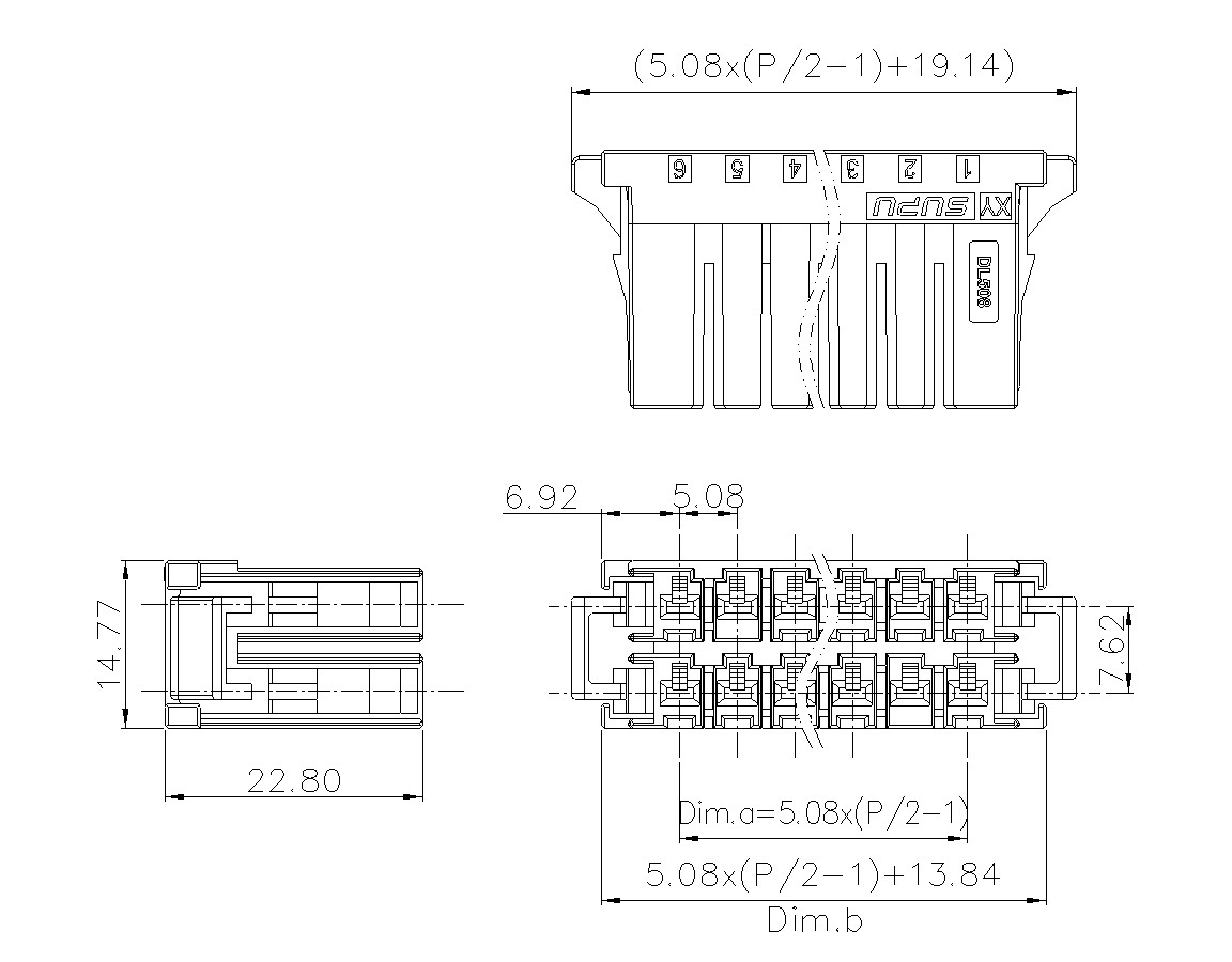 動態(tài)接插件連接器DL508H2XXM-BK-XY10(06-12)-速普電子