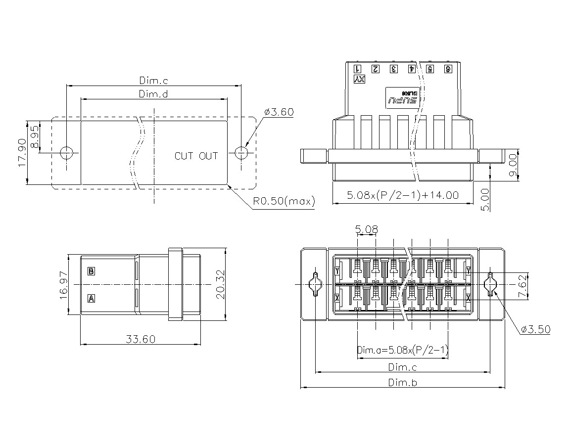 動(dòng)態(tài)接插件連接器DL508H2XXF-BK-XY12(06 12)-速普電子